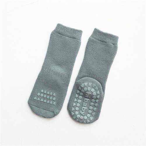 Newborn Socks for Girls Anti Slip Cotton Baby Boy Socks Winter Thick Terry Infant Baby Girls Socks for 0 to 3 Years Kids: Green / M 1to3Years