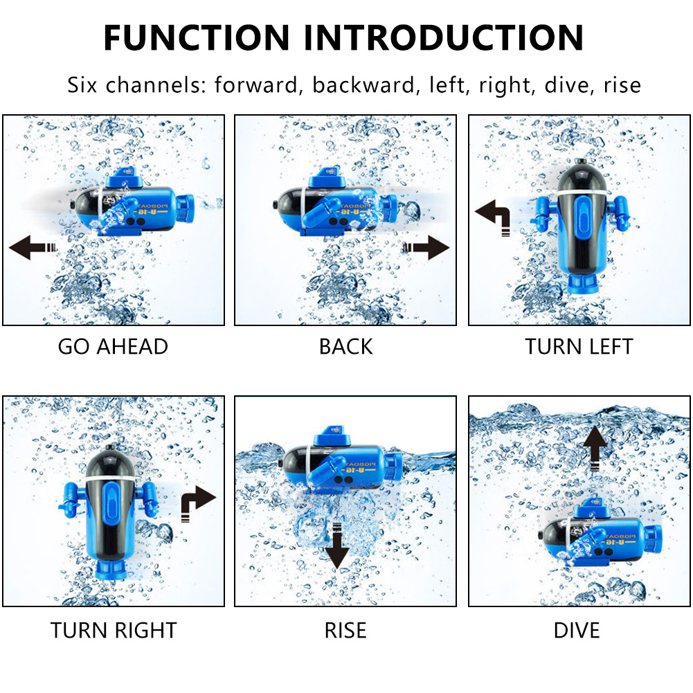 Underwater Submarine Bath Toys Remote Control Submarine Boy Electric Underwater Boy Lake Pool Boat Control