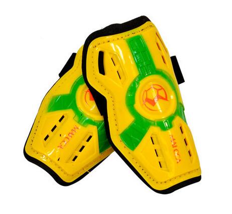 Maicca footbal shin guard crianças profissional caneleiras crianças luz protetor de perna spile macio esportes guarda futebol caneleiras guardas: YELLOW