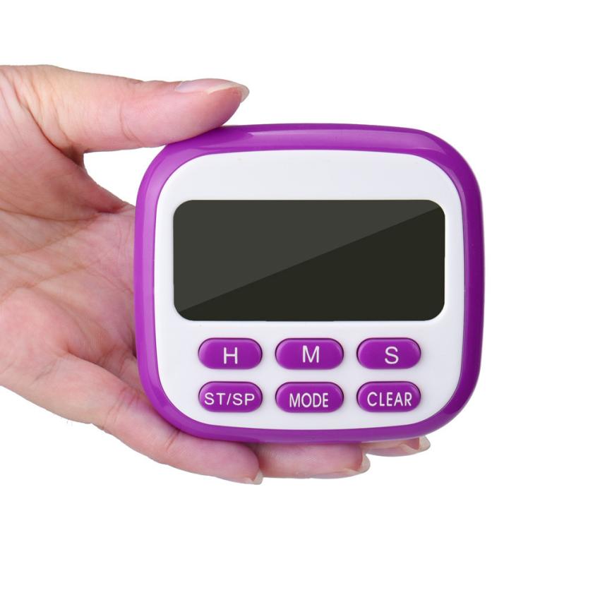 Dual Event Digital Timer Stopwatch for Kitchen Baking Gym LED Alert Multi-Function Digital Pedometer