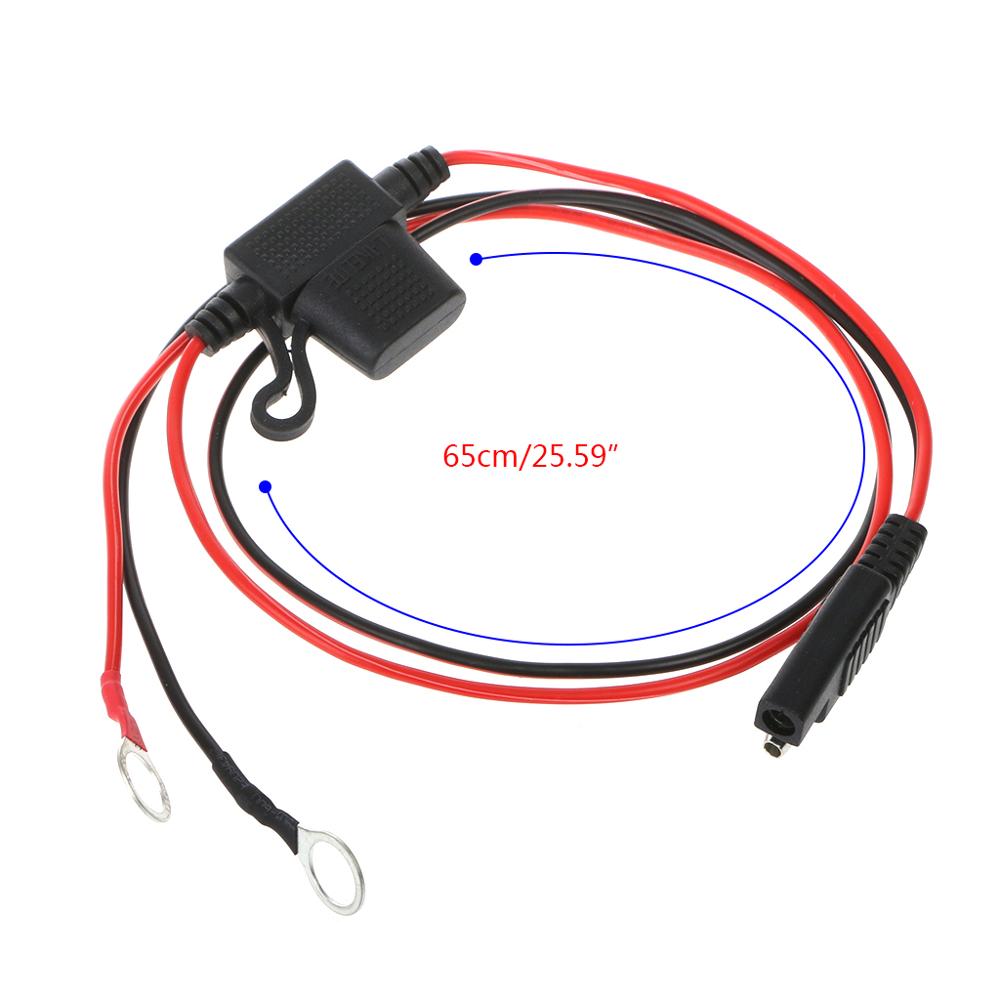 12 v motocicleta carregador de bateria terminal anel conector cabo saída de conexão