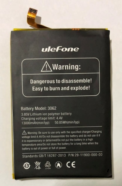 100% originele batterij Ulefone Power 5 (3062) 13000mAh 6.0inch MTK6763 6 + 64G Ulefone Mobiele Telefoon