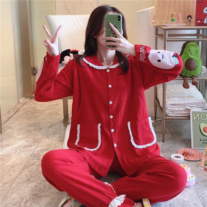 Moederschap Pyjama Verpleging Nachtkleding Borstvoeding Nachtkleding Dunne Katoen Gedrukt Moederschap Pyjama Set Moederschap Kleding