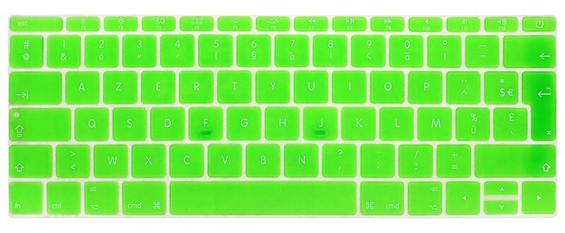 Französisch tastatur schutz Für macbook Retina 12 Profi13 EU-Geben Sie A1708 A1534 A1931 tastatur abdeckung Laptop zubehör Laptop Film: Grün