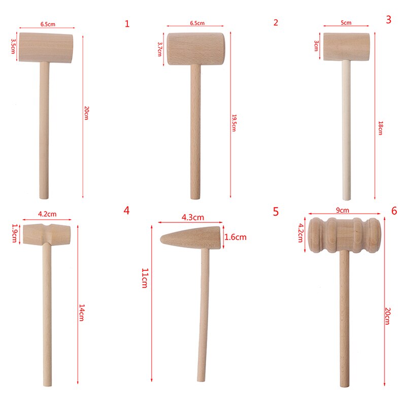 1Pcs Houten Hamer Mallet Carving Tool Lederen Craft Sieraden Maken Hamer Tool