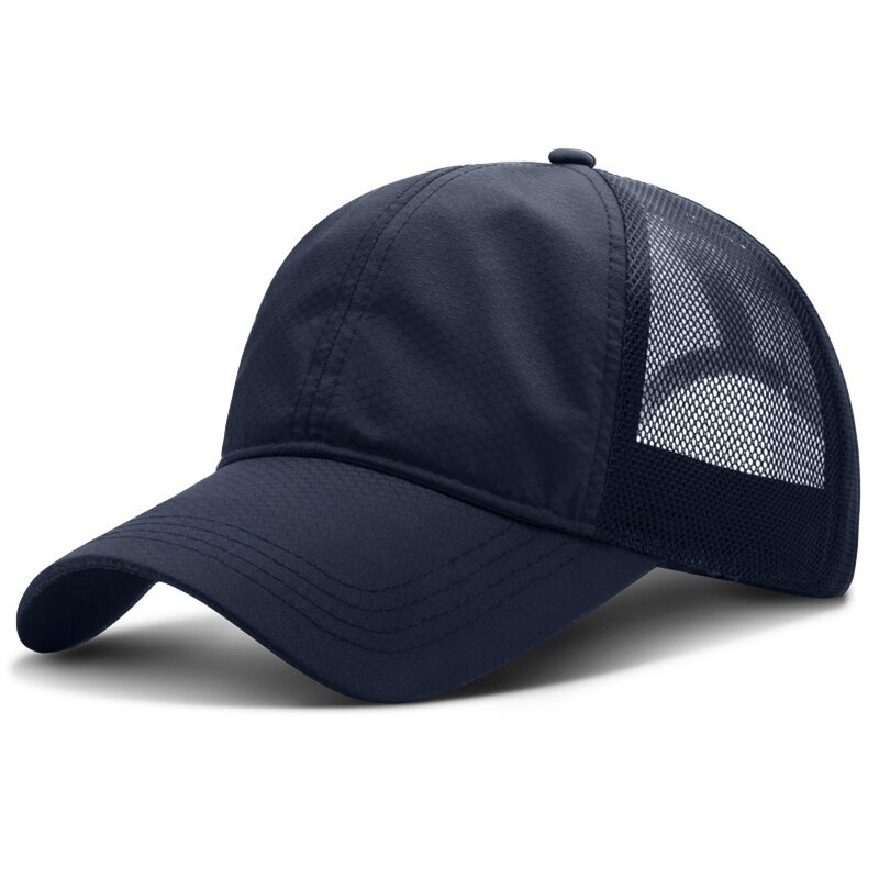 [northwood] mænds sommerkasket kvinder mesh snapback hatte gorras hombre åndbare solhætter bone trucker cap far hat: Mørkeblå b