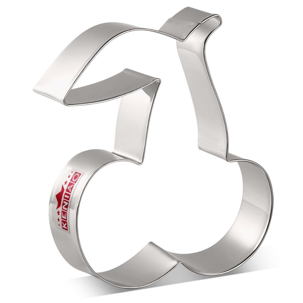 Keniao Fruit Cookie Cutter-Aardbei, Peer, Citroen, Druif, Granaatappel, Cherry, banaan Biscuit Fondant Snijders-Rvs: Cherry
