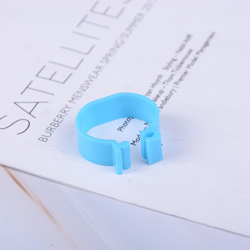 20 stk 2cm høne due ben bånd fjerkræ due fugle vagtel gås kyllinger and papegøje klip ringe indvendig diameter kylling ring: Blå