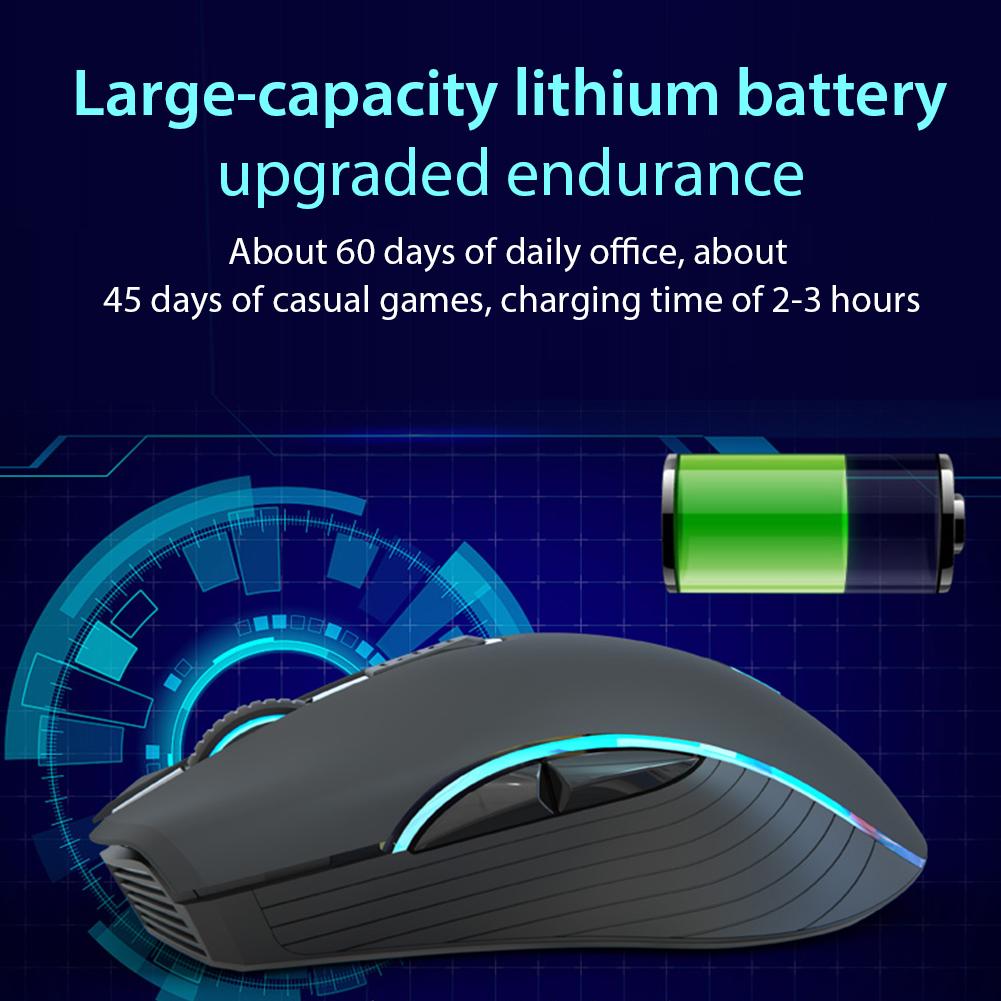 2.4G Wireless Gaming Mouse Ergonomic Durable Charging Cursor Mause Gamer for Laptop Desktop PC Computer Accessories