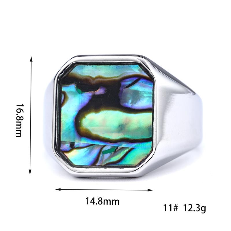 Punk Rock Shell Ring 316L Stainless Steel Signet Ring For Men Hip Hop Party Jewelry Male Wedding
