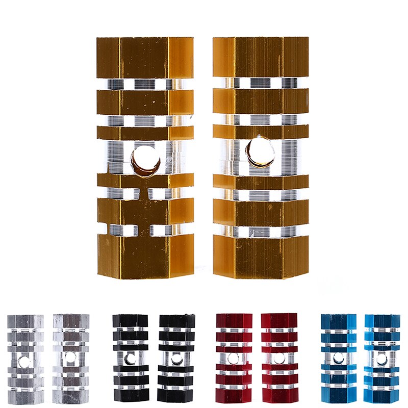 2pcs Bicycle Bike Pedals Axles Aluminum Alloy Stunt Foot Pegs Pedal for Bicycle Cycling Bike Parts 5 Colors