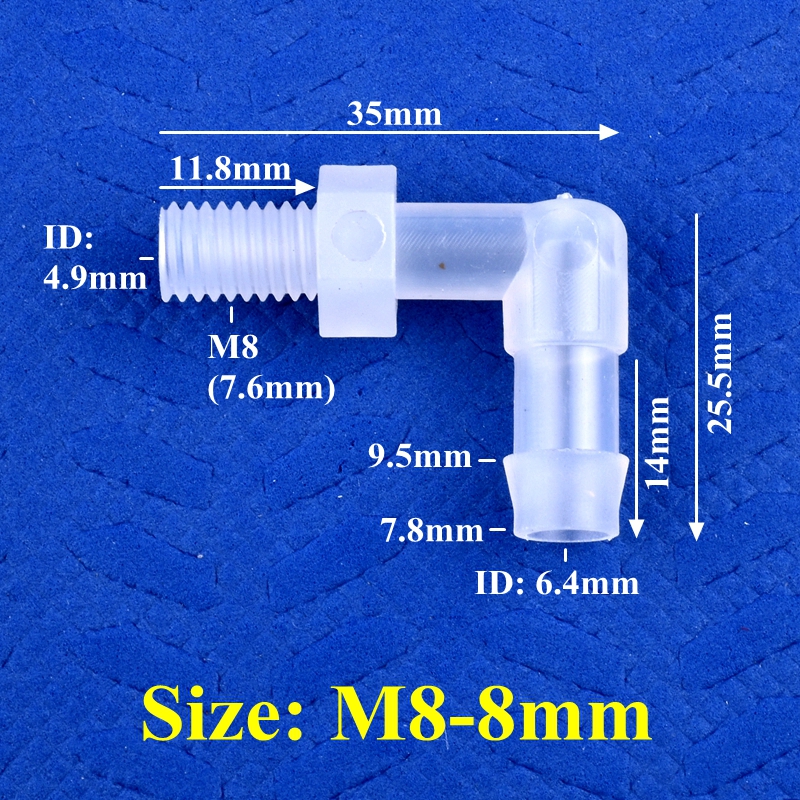 5 ~ 200Pcs M6 ~ M12 Om 4 ~ 12Mm Food Grade Plastic Pp Pagode Elbow Connector Aquarium tank Fittingen Micro Irrigatie Waterslang Joint: Rood / 1''