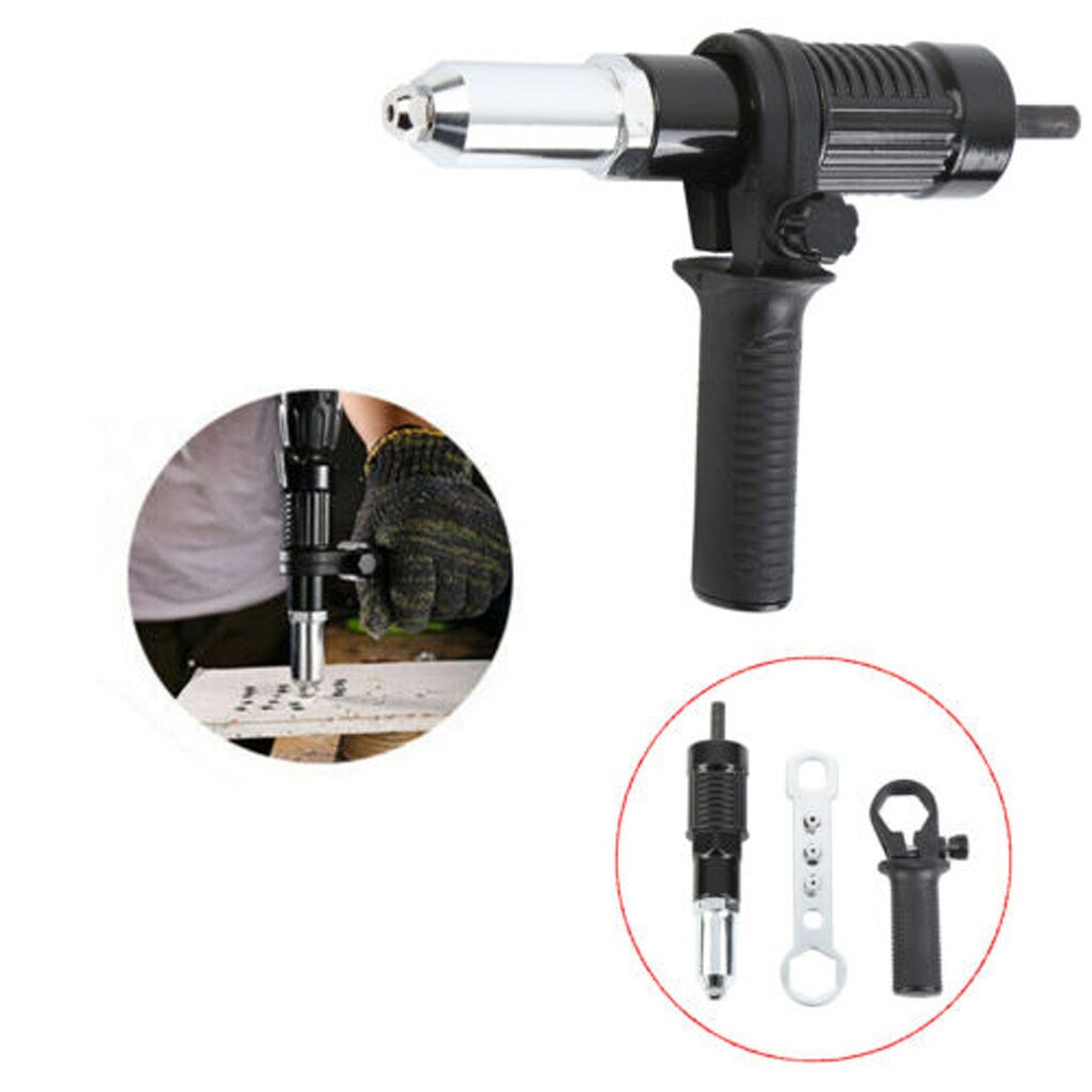 Electric Rivet Gun Riveting Adapter For Electric Cordless Drill Riveter Gun With Handle Nail Gun Aluminum Rivet Nut Guns