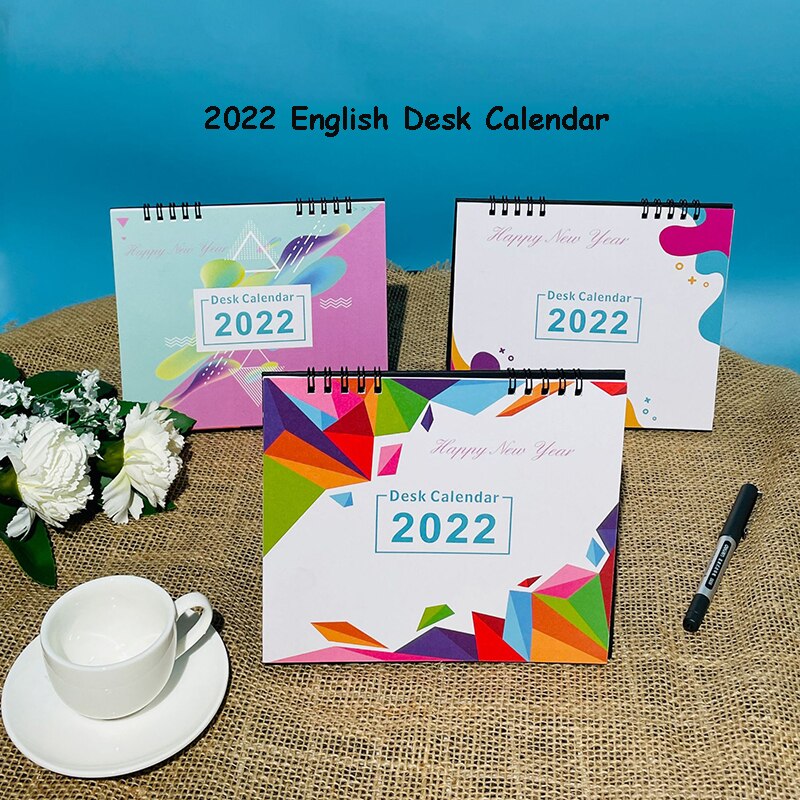 2022 Engels Kalender Kalender Amerikaanse Engels Kalender Time Management Bureau Kalender