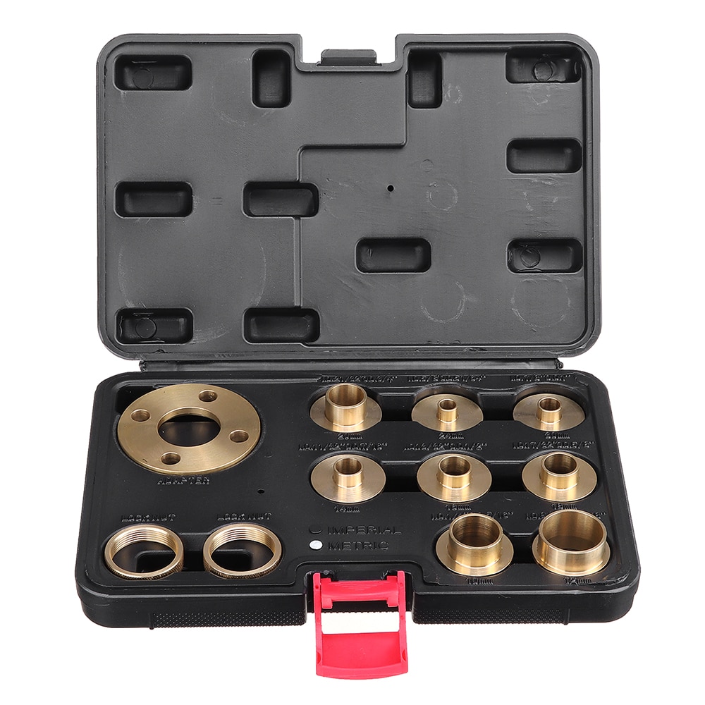 DANIU 11Pcs/set Pure Copper Premium Router Guide Bush Set 10-30mm Router Bushing Guide Router Template for Woodworking Tool