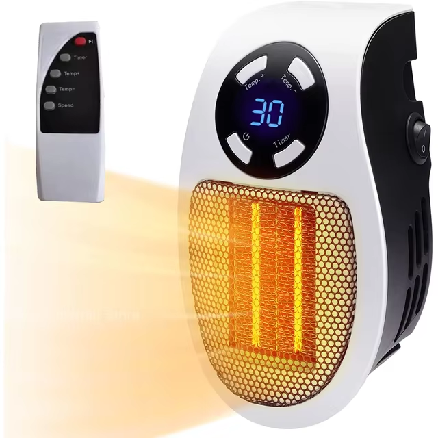 Xiaomi 500W Portable Heater Electric Heater Plug In Wall Room Heater Appliance Heating Stove Mini Radiator Remote Warmer Machine: EU