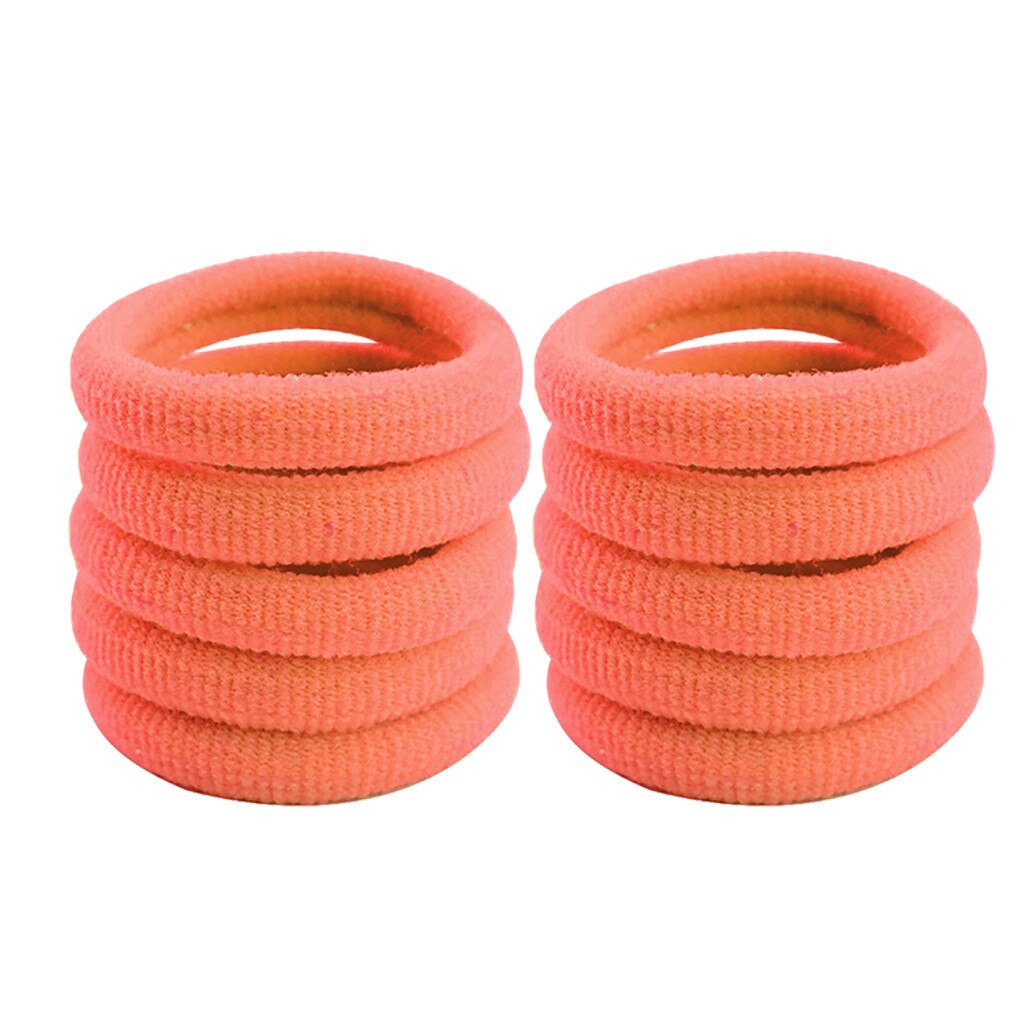 Outils de coiffure professionnels femmes filles bandeau de cheveux cravates corde anneau élastique bandeau élastique pour queue de cheval 10 pièces D301108