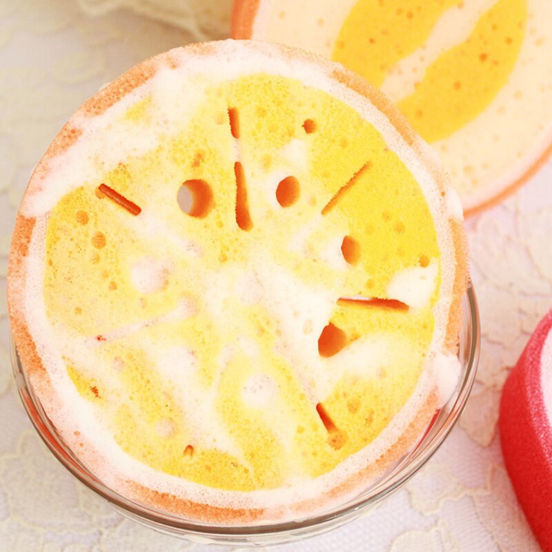 4 stks søteste bademelon, jordbær, oransje, mango badekrem er lett å forårsake skum, myk og skader ikke babyens hud