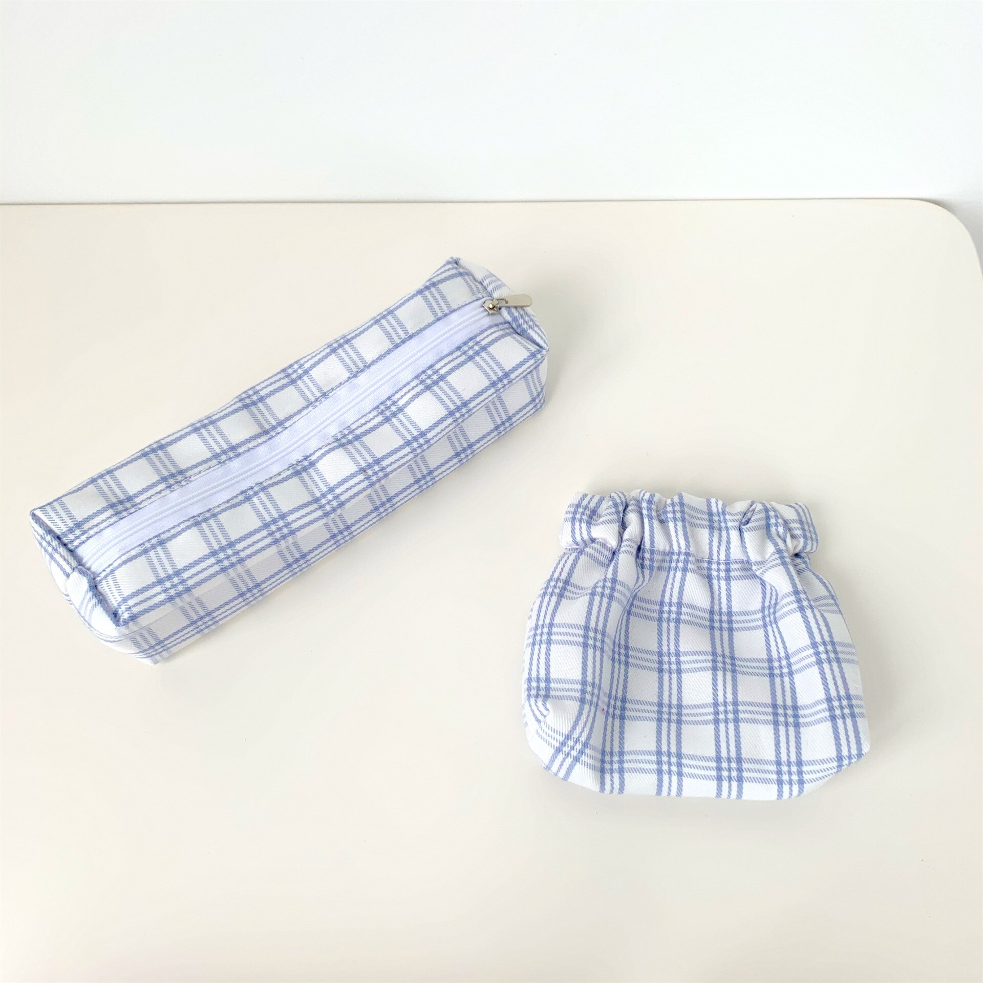 Portamonete Vintage giapponese semplice Mini Plaid retrò Plaid carino Mini custodia per ragazze borsa per donna Mini astuccio a contrasto