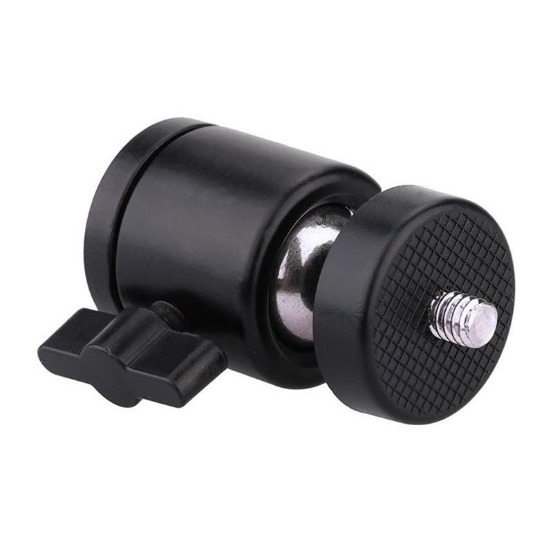 Mini trépied Flash à vis de 1/4 pouces, support d'adaptateur de montage pour caméra, support de montage de boule noir