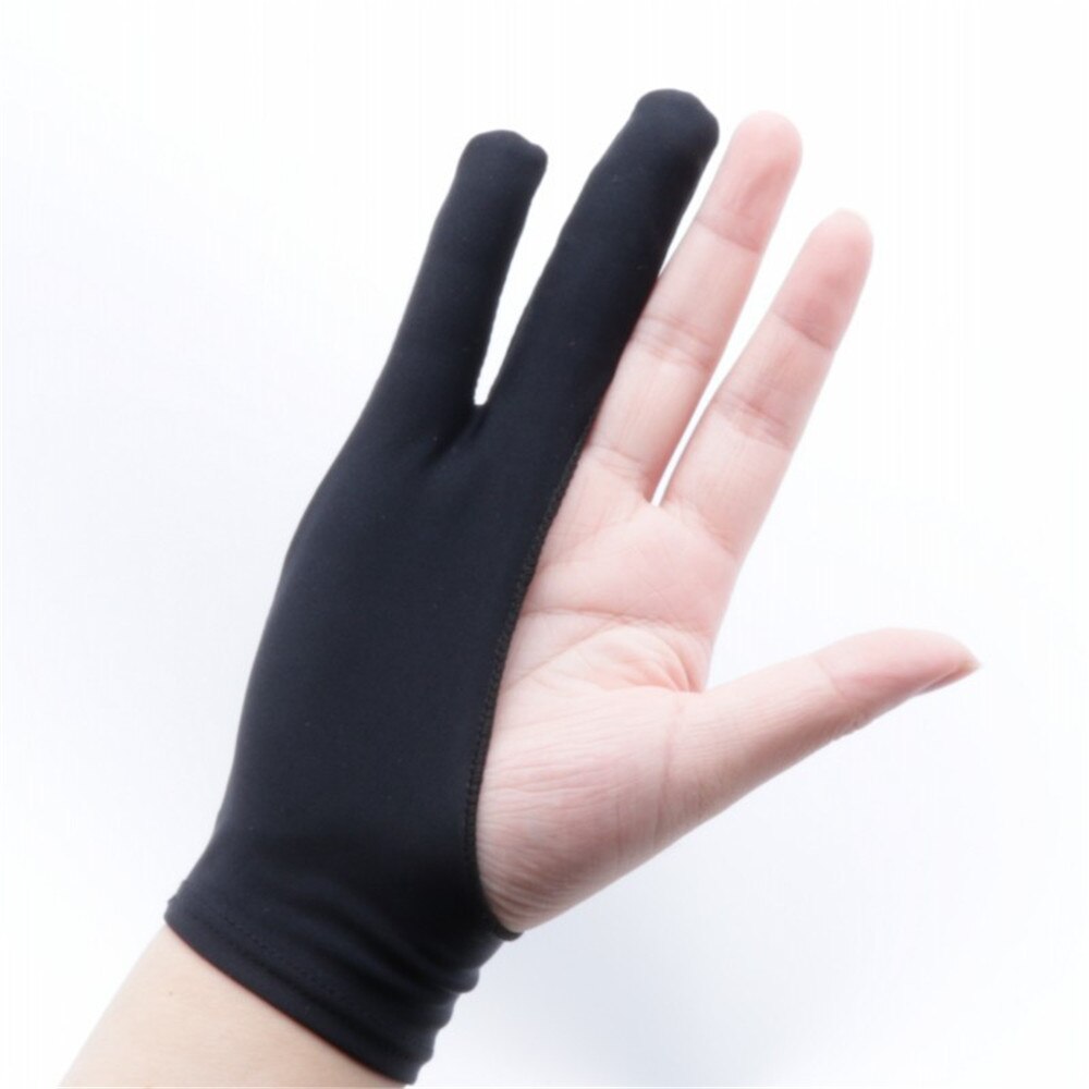 2 Fingers Anti-fouling Gloves for Sketch Oil Paintings Anti Touch Hand Drawing Digital Tablet Writing Glove for School