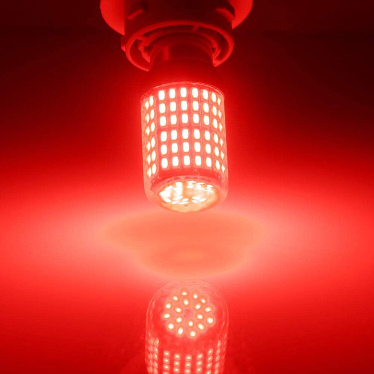 Anmingpu Signaal Lamp 1156 BA15S P21W Led BAU15S PY21W Lamp 3014SMD T20 7440 W21W Led-lampen Knipperlichten Backup licht 12V: 1pcs-Red / 1156 BAU15S PY21W