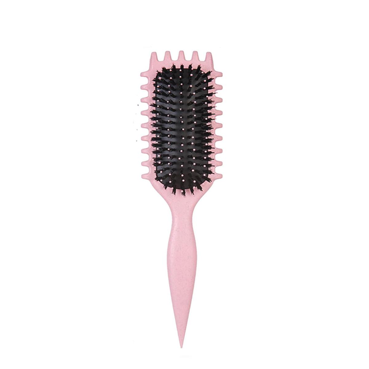 1PC Salon Styling Krullend Haar Styling Borstel Krul Haarborstel voor Kammen en Vormgeven Mannen en vrouwen Krullen verminderen Trekken Gereedschap: Rood
