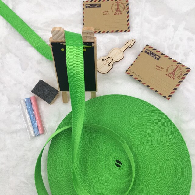 10Meters Herringbone 20mm Nylon Webbing Ribbons Dog Collar Backpack Knapsack Strap Belt Tape Bias Binding DIY Sewing Accessories: Green