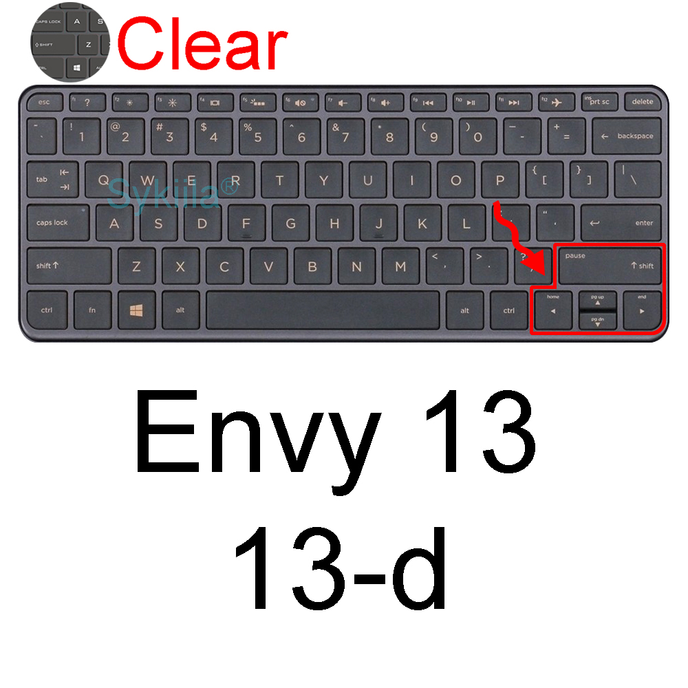 Housse de clavier pour HP ENVY 13 13-BF 13-AY 13-AR 13-BA X360 13-BD 13-AG 13-AH 13-AQ 13-M 13-D, étui de protection en Silicone 13.3