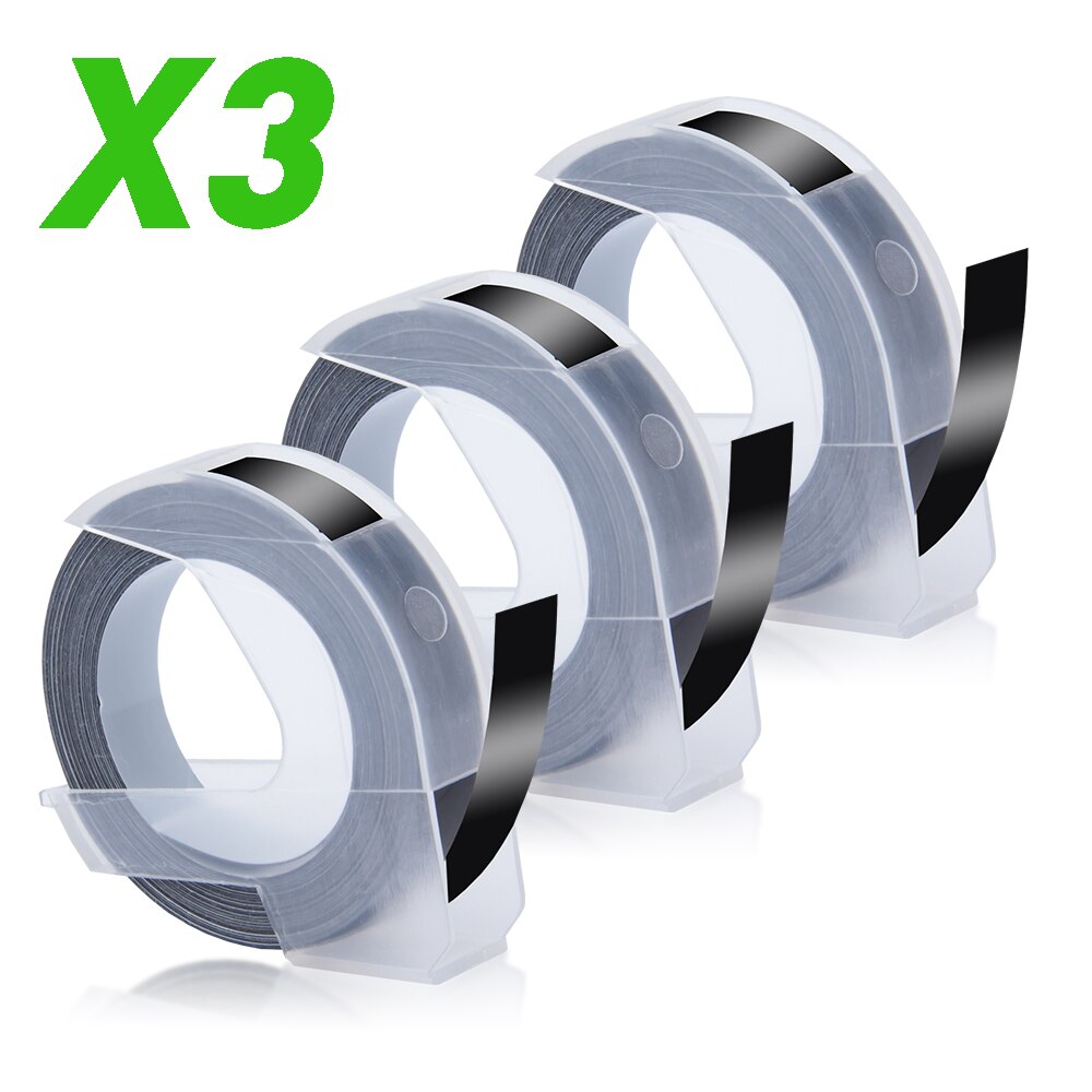 3D Präge Etikett Kunststoff Aufkleber Kompatibel Dymo Etikett Marker Schreibmaschine Dymo Etikett Drucker 12965 1880 1540 Kennzeichnung Maschine: 3 Stücke