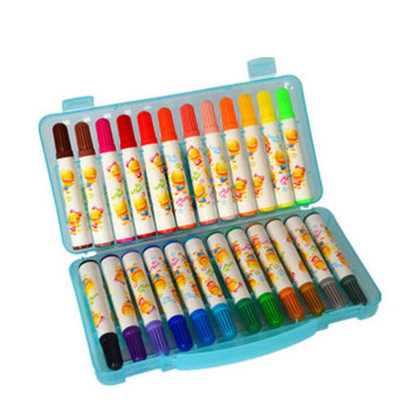 SIMBALION 24 kleur aquarel pen kinderen graffiti slagen dikke hoofd pen set