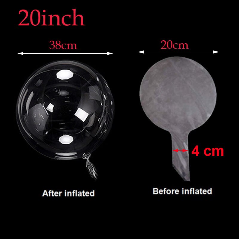 5pcs Wide Neck Balloons Bobo Balloon Transparent Bubble Ball Clear Led Stuffing Party Decoration Wedding Accessories Home Supply: 5pcs Ordinary