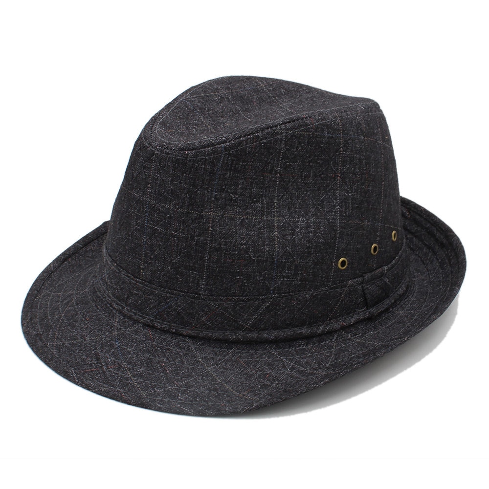 Chapeau Fedora en coton pour homme, 4 tailles, 57, 58, 59, 60CM, idéal pour l'automne et l'hiver