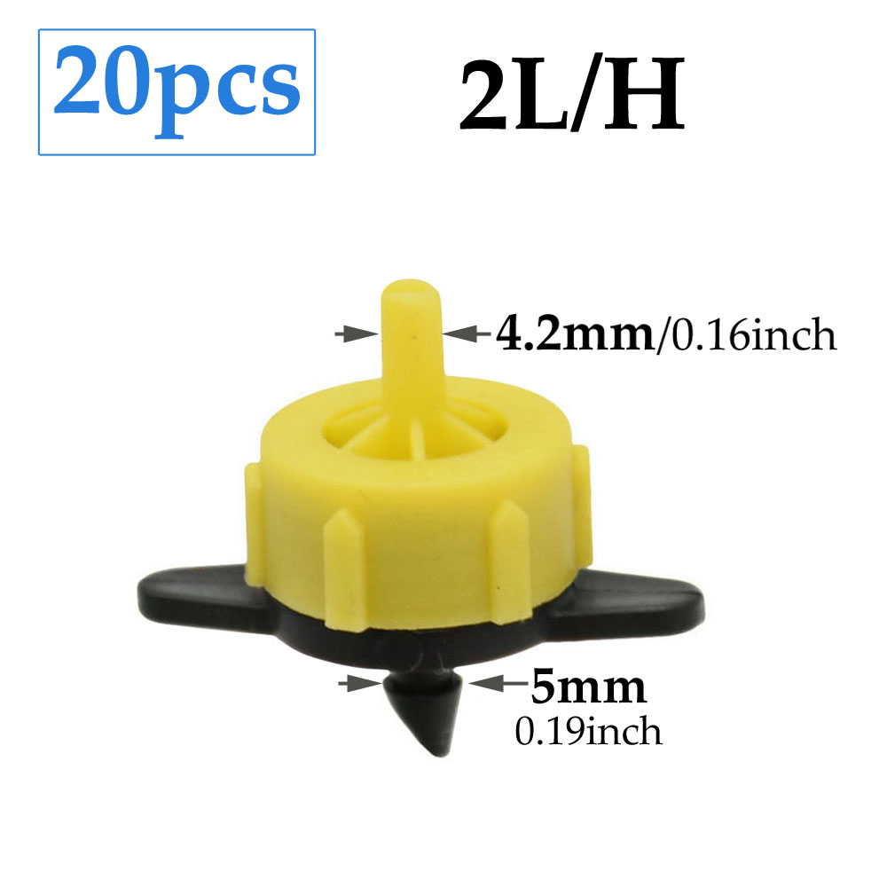 2L 4L 8L Irrigation Drippers Fitting 2/4-way Arrow Dropper Connector Cross Water Splitter Emitter Micro Drip Irrigation System: green