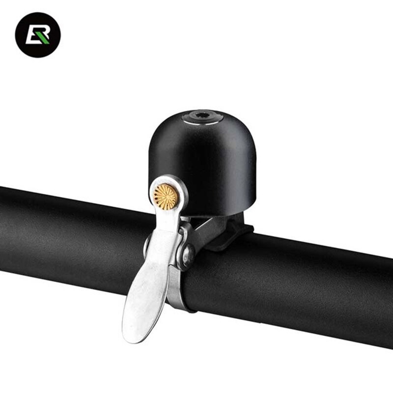 ROCKBROS Mini Bicycle Bell Bike Horn Copper Alloy Cycling Handlebar Safety Warning Loud Horn Classic Bike Call Accessories: Style 2-Black