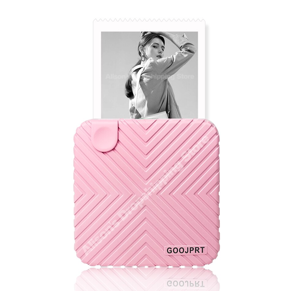 Mini Pocket Photo Printer Mobile phone Photo Printer Portable Handheld Printer for iOS and Android System for Kids Children: 1 Pink Printer