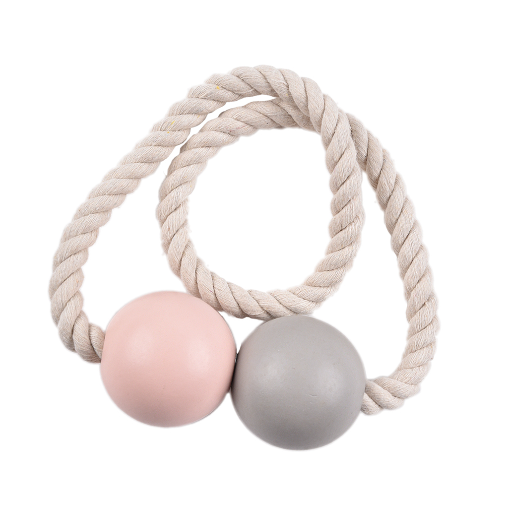 2 Stuks Hout Kralen Magnetische Tie Terug Gordijn Gordijn Clips Houden Backs-10 Kleuren Beschikbaar: Pink Gray