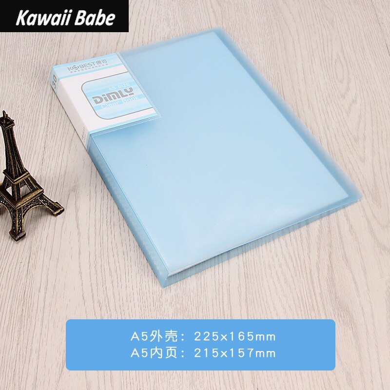 Desk Organizer File Folder A5 20/30/40/60 Page Document Folder for Files Sorting Supplies Office School Supplies Document Case: 30pages blue