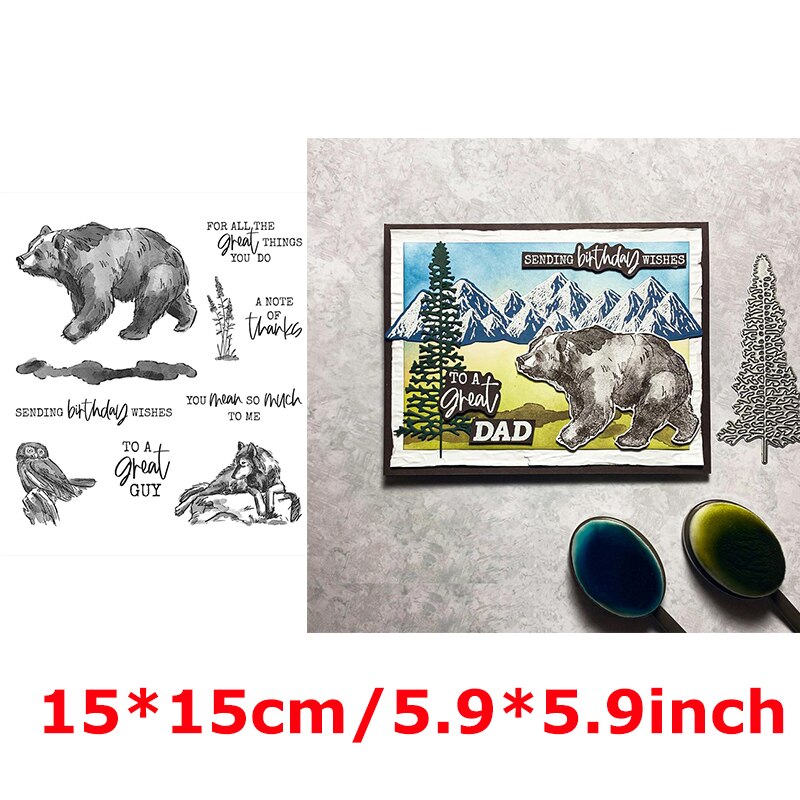 Clear Stamps Happy Birthday Thank You Wishes Artistic Words Flowers Wave Doodle Background Stamps Girl Relaxing Scene: 8