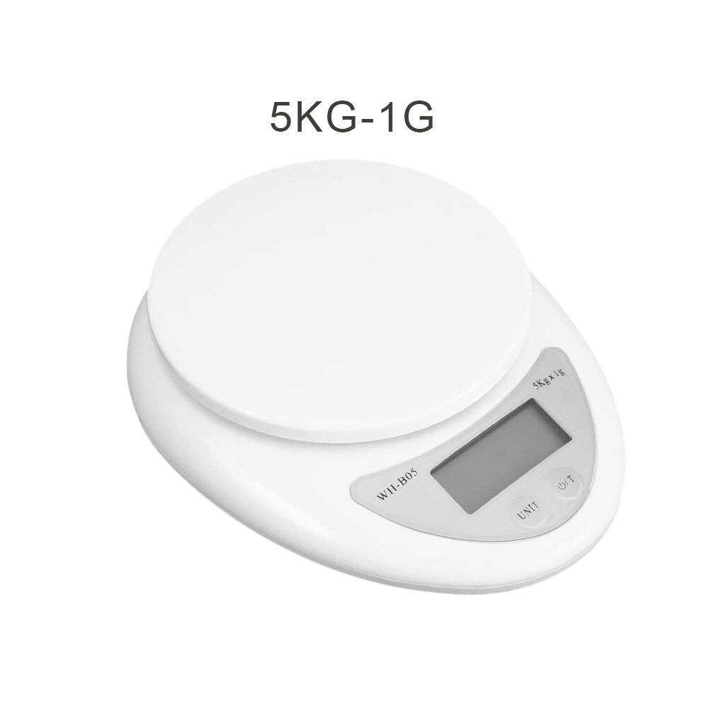 Electronic Digital Scale 5KG 1KG 0.1G LCD Monitor Electronic Kitchen Scale Mini Precision Scale Food Scale for Food Balance: 5kg-1g