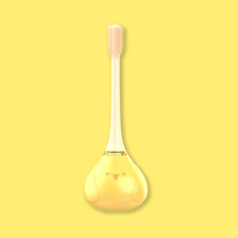 Rechargeable USB Electric Tooth Brush Ultrasonic TeethBrush 360 Degrees Toothbrush for Children Adult: Yellow for Children