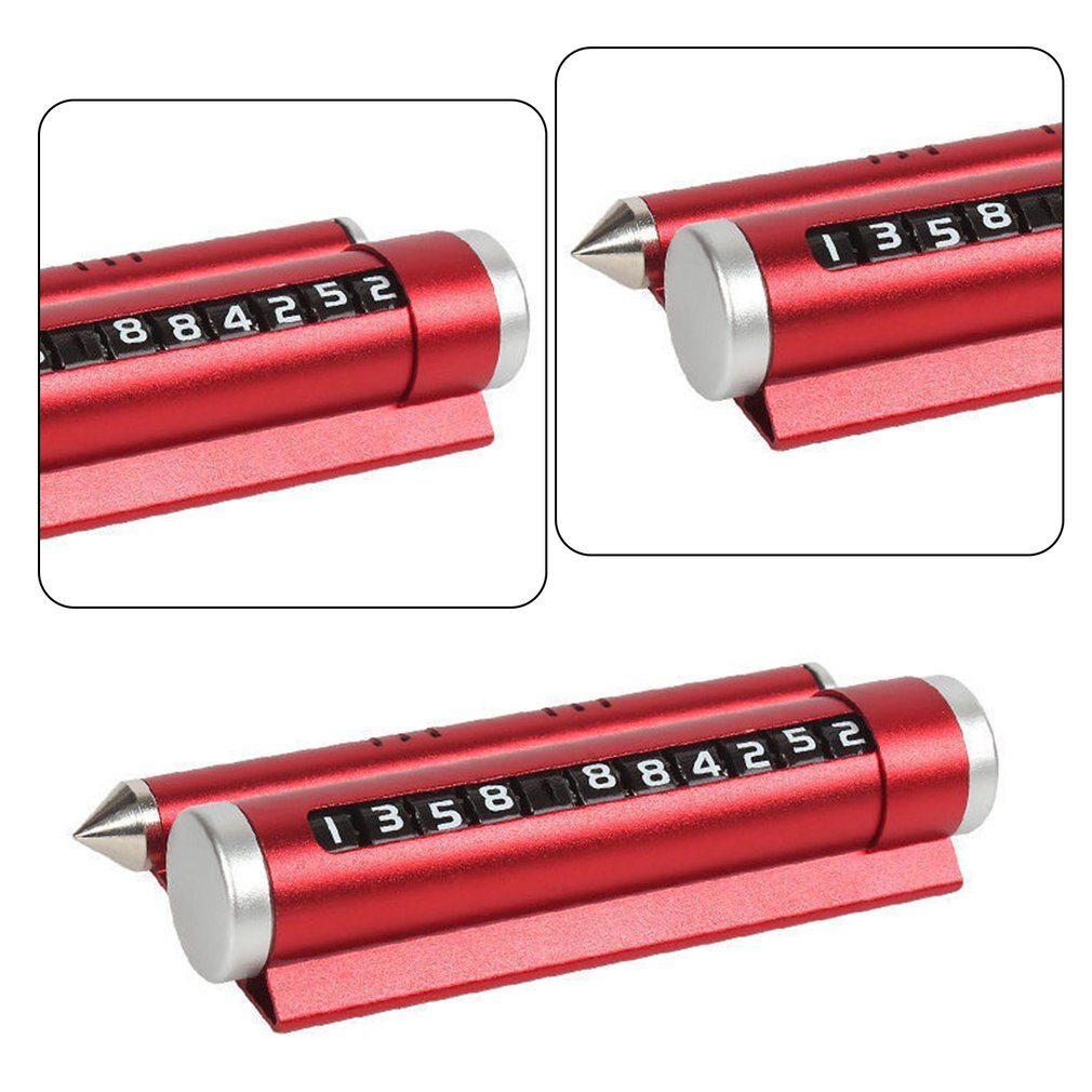 Multifunctional Temporary Mobile Parking Phone Number Plate Escape Hammer