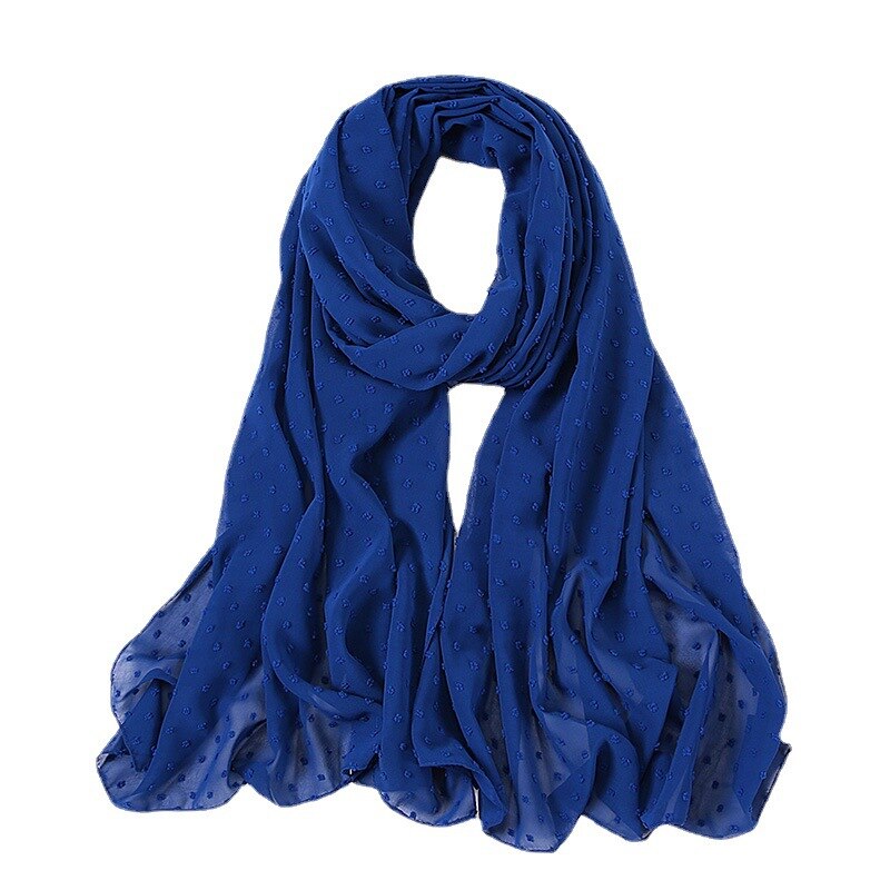 Foulard en mousseline de soie 72x175CM, couleur Pure, malaisie, indonésie, perles, couvre-tête