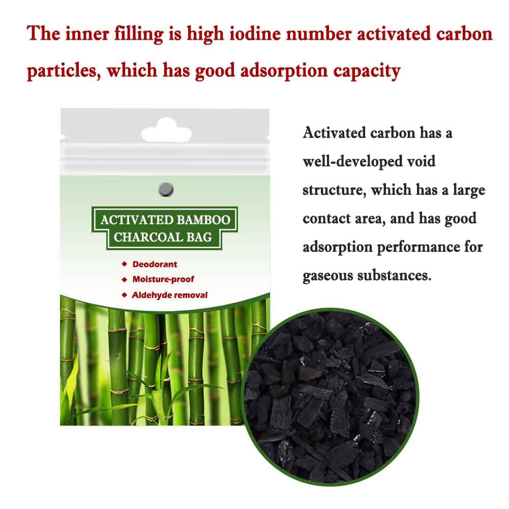 Bolsas de carbón activado a prueba de humedad para coche de 10g y 50g, renovación de interiores, eliminación de olores, cajón de armario, decoración de Hotel, dormitorio de casa