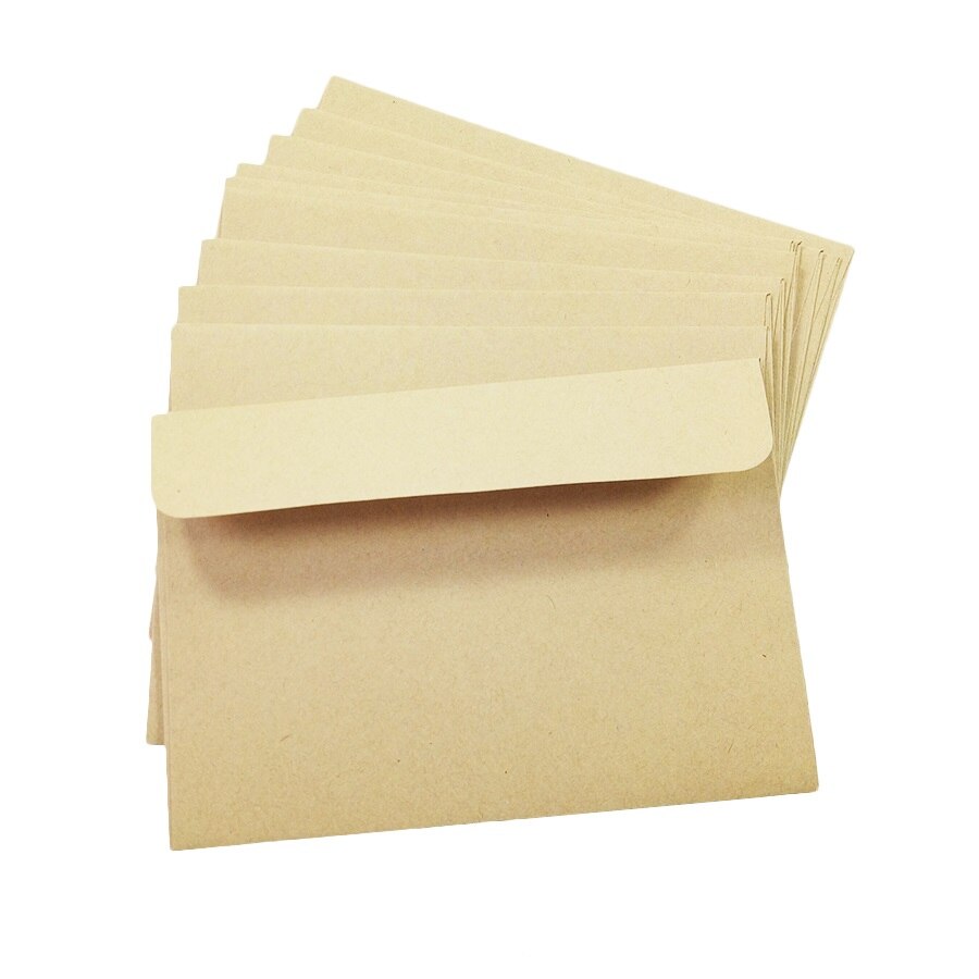 Lot de 10 jolies enveloppes en papier Kraft noir rouge, de mariage, fournitures de papeterie scolaires et de bureau: Kraft
