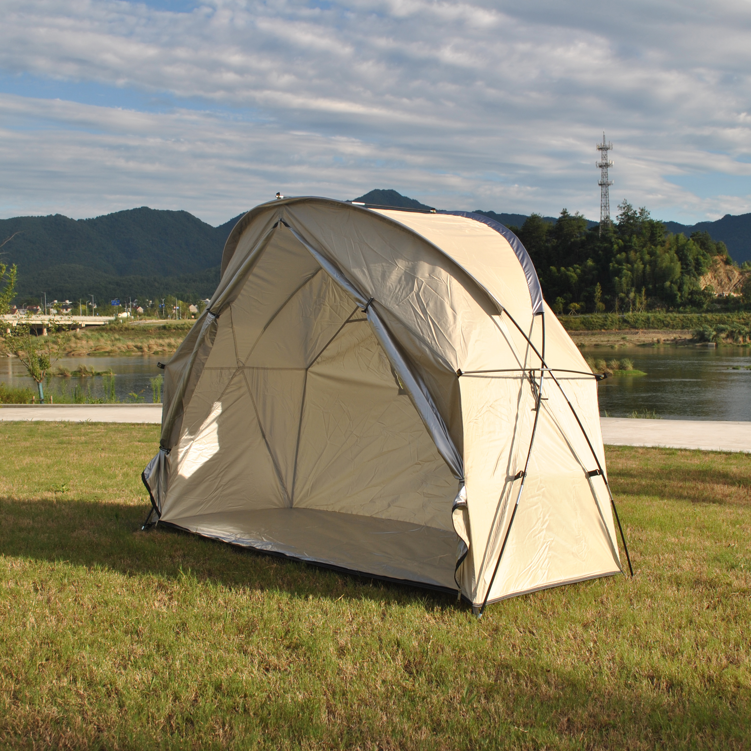 Slitesterkt trekkingtelt, off-ground seng, czx -725,  utendørstelt uten seng, , 1- personerstelt, sykkeltelt for oppbevaring