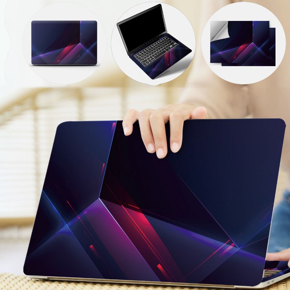 Naklejki DIY na laptopa 15 cali, wodoodporne nakładki na notebooka, strona A+C, skórka na Macbook / HP / Dell / Lenovo / Acer