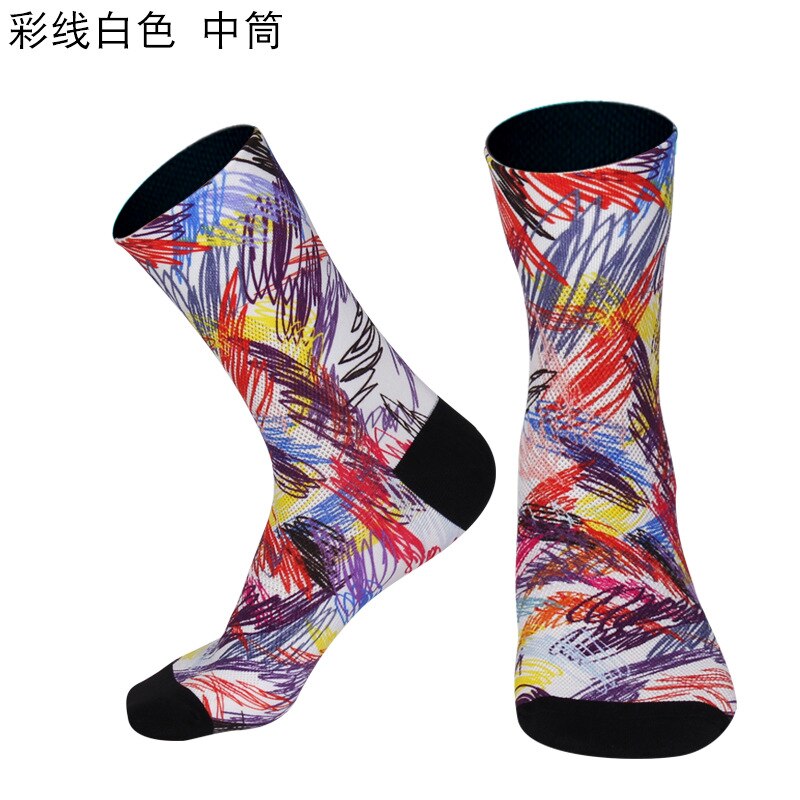 Pro team men women 3D printin cycling socks MTB bike socks Breathable Road Bicycle Sock Outdoor Sports Socks