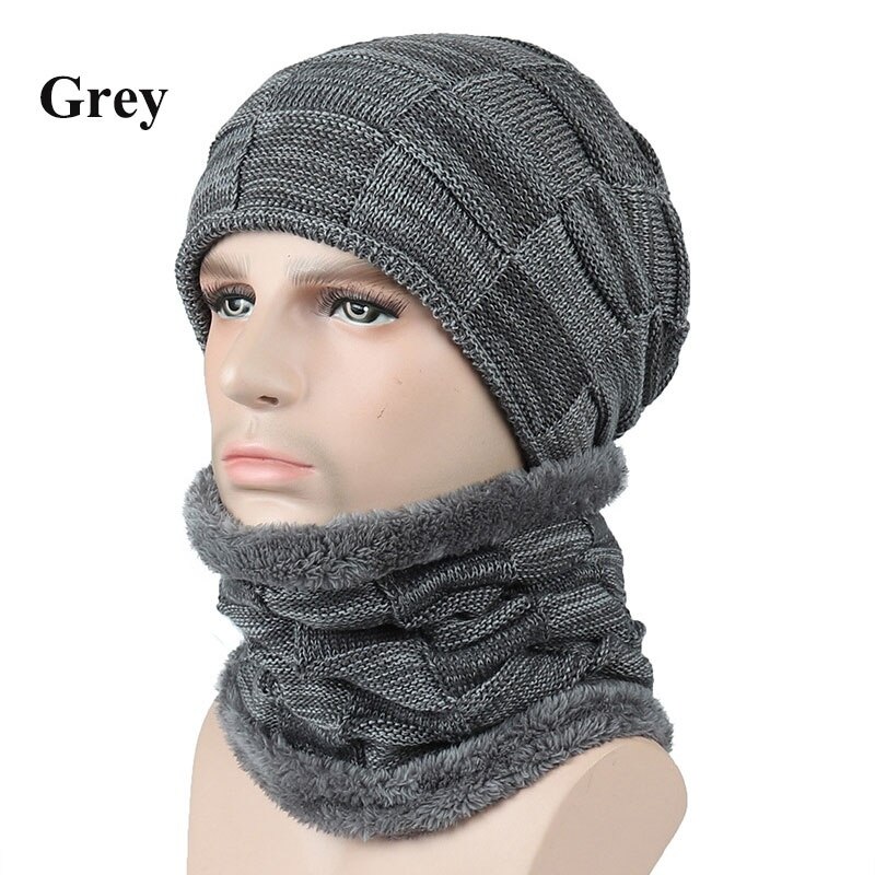 Baberos de esquí para hombre y mujer, máscara de Snowboard, pasamontañas, para montar babero al aire libre, sombreros de Calavera, gorros de lana tejidos, bufanda para esquiar: Gris