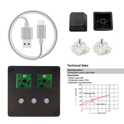 Amusing Keypad Pro OSu Muse Dash Mini multimedia hotkey/audio game Keypad touch pad: black shell-silver